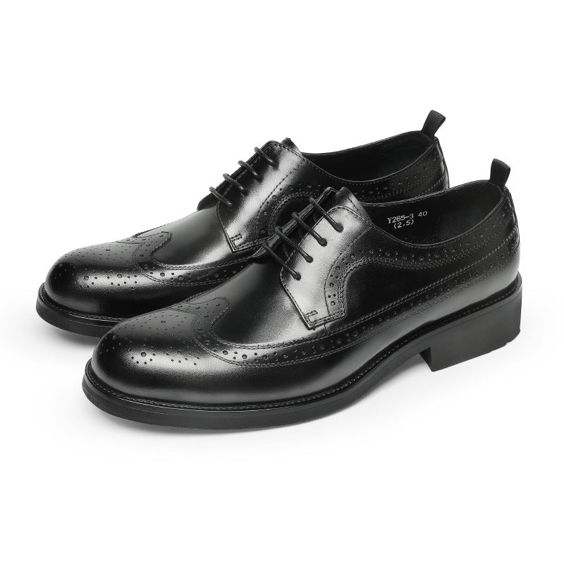 Men Classic Embossing Patchwork Cowhide Oxford Shoes Newgew Shoes