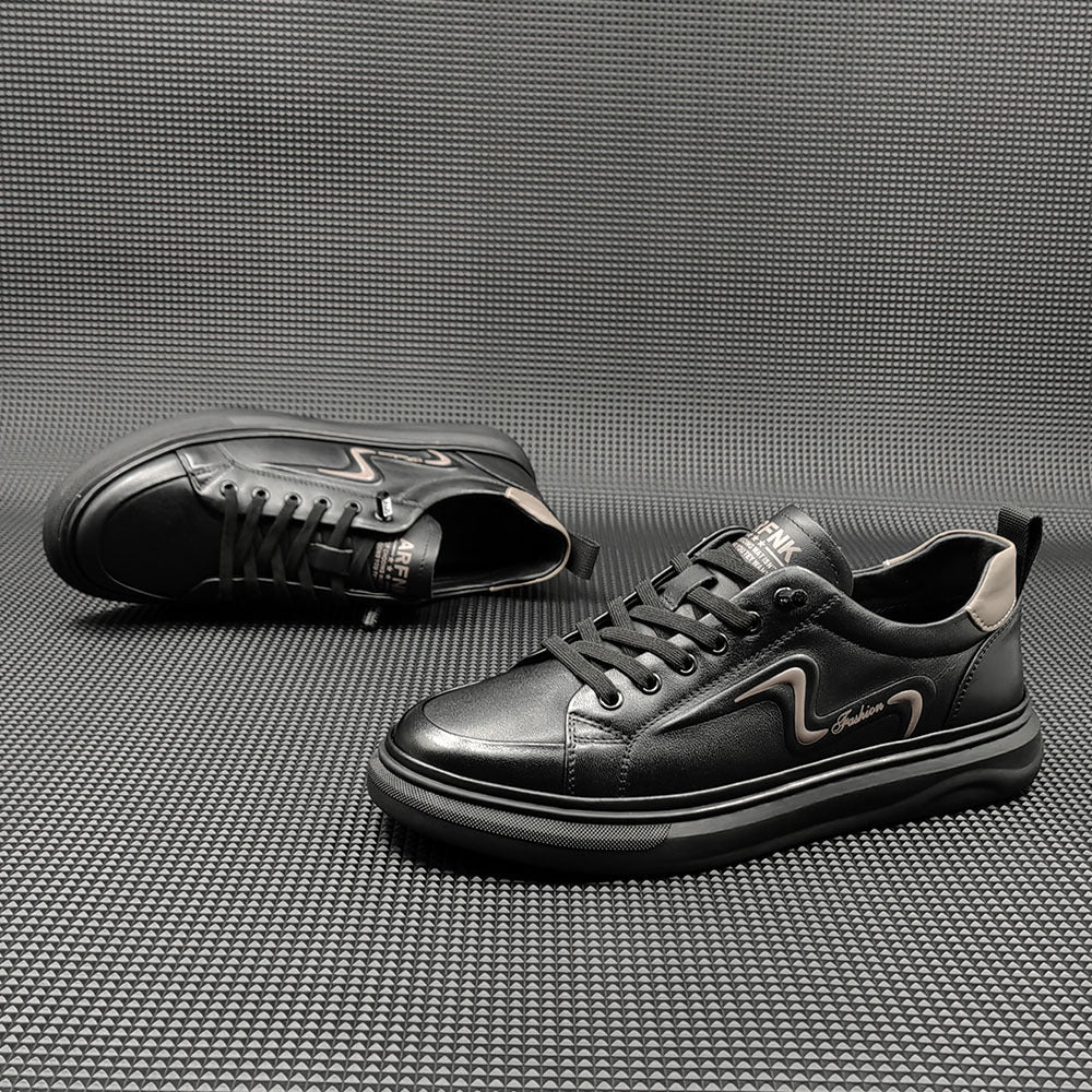 Men Fashion Minimalist Leather Flat Casual Shoes Newgew Shoes