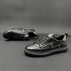 Men Fashion Minimalist Leather Flat Casual Shoes Newgew Shoes