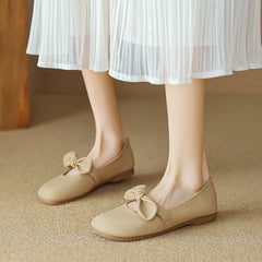 Women Minimalist Fashion Soft Leather Casual Flats Newgew Shoes