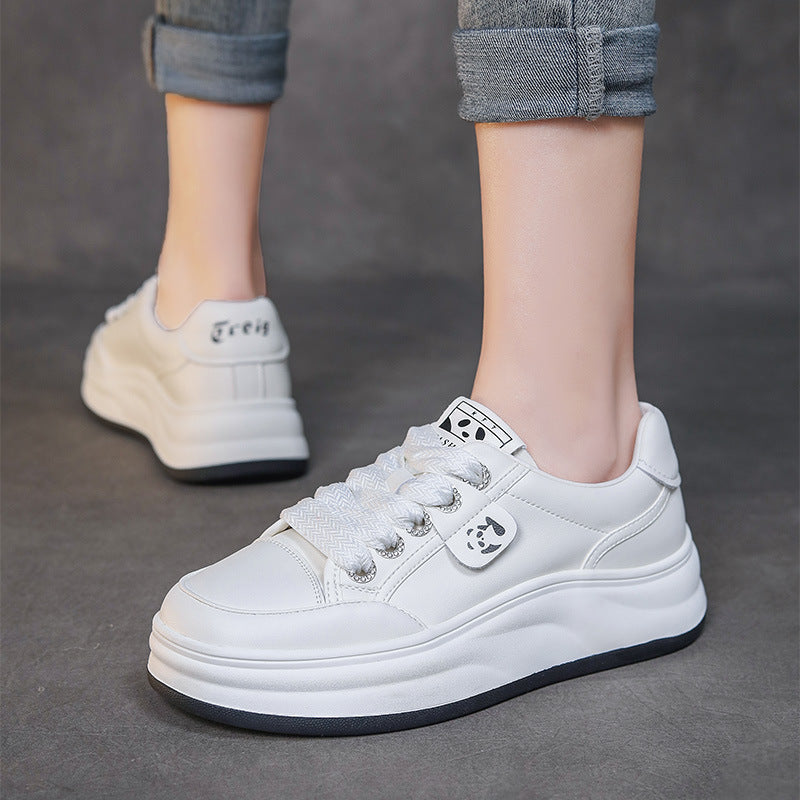 Women Minimalism Fashion Leather Casual Platform Shoes Newgew Shoes
