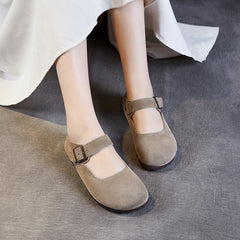 Women Retro Suede Flat Minimalism Casual Shoes Newgew Shoes