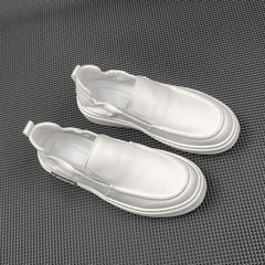 Men Minimalist Leather Soft Flat Loafers Newgew Shoes