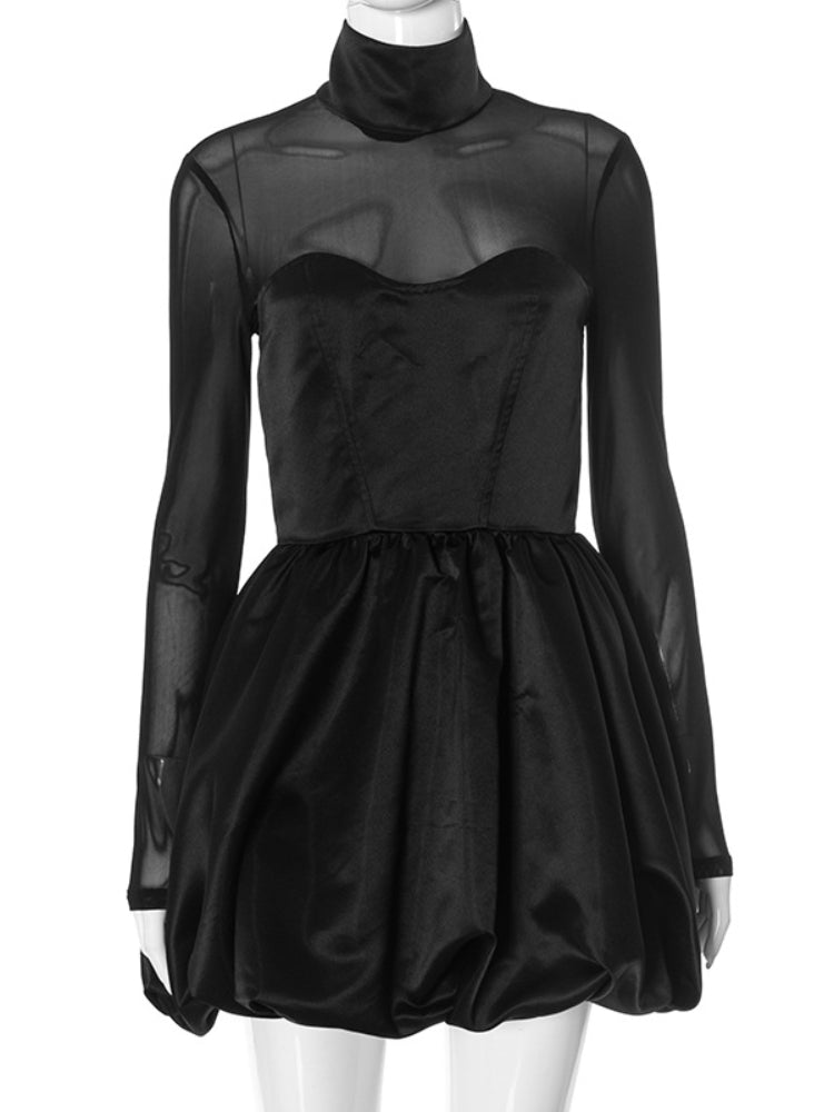 Sheer Paneled Tulip Dress Newgew Dresses