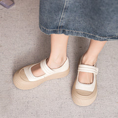 Women Minimalist Leather Casual Mary Jane Shoes Newgew Shoes