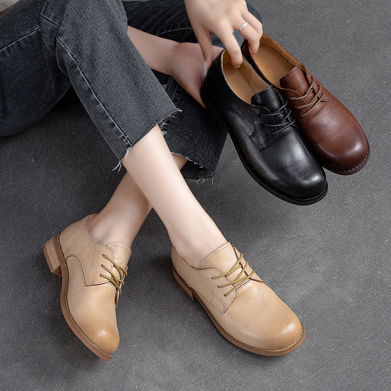 Women Classic Leather Solid Dress Shoes Newgew Shoes