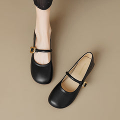 Women Minimalist Fashion Soft Low Block Pumps Newgew Shoes