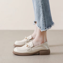 Women Retro Soft Leather Casual Loafers Newgew Shoes