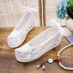 Bow Antique Embroidered For Han Chinese Canvas Shoes Newgew