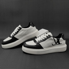 Men Minimalist Fashion Breathable Leather Casual Sneakers Newgew Shoes