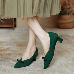 Bow Tie Versatile Commuting High Heels Newgew