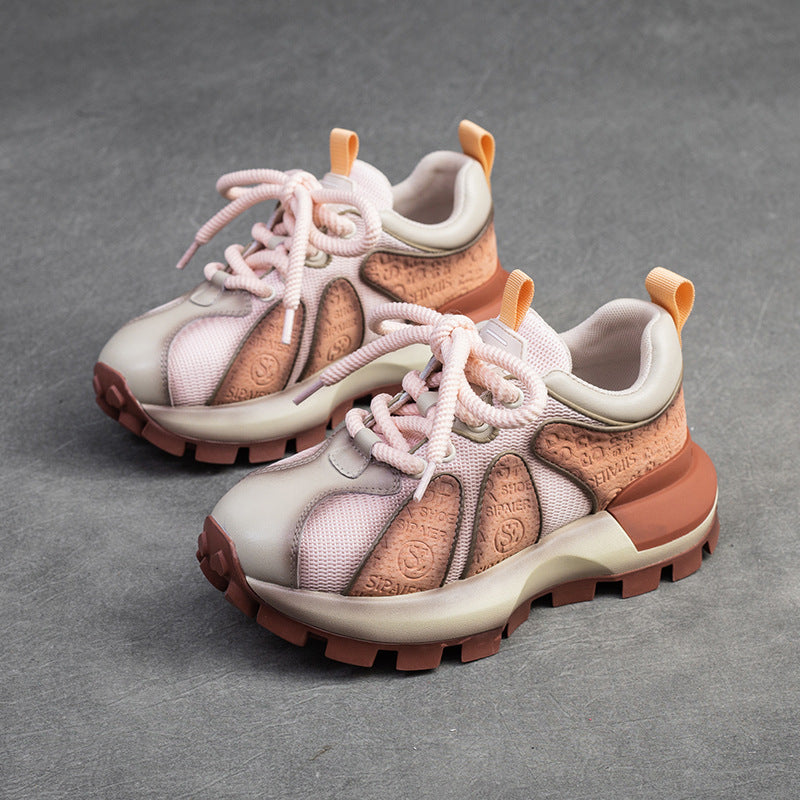 Women Fashion Patchwork Lug Sole Casual Shoes Newgew Shoes