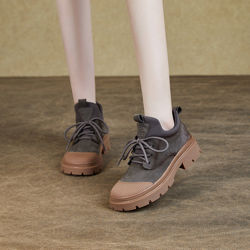 Women Retro Stylish Leather Casual Shoes Newgew Shoes