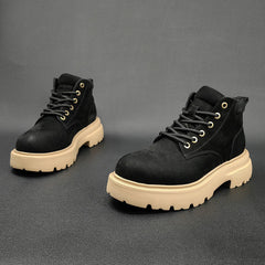 Men Stylish Nubuck Leather Casual Ankle Boots Newgew Shoes