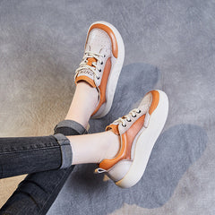 Women Handmade Fashion Leather Casual Shoes Newgew Shoes