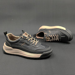 Men Fashion Leather Patchwork Casual Shoes Newgew Shoes