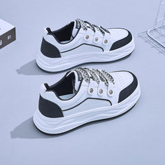 Women's White Fashionable Spring Platform Female Canvas Shoes Newgew