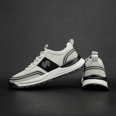 Men Fashion Patchwork Leather Thick Soled Casual Shoes Newgew Shoes