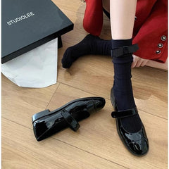Classic Block Heel Mary Jane Shoes Newgew