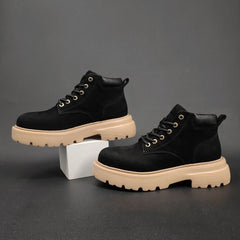 Men Stylish Nubuck Leather Casual Ankle Boots Newgew Shoes