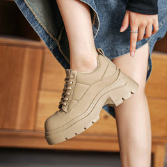 Women Fashion Leather Platform Casual Shoes Newgew Shoes