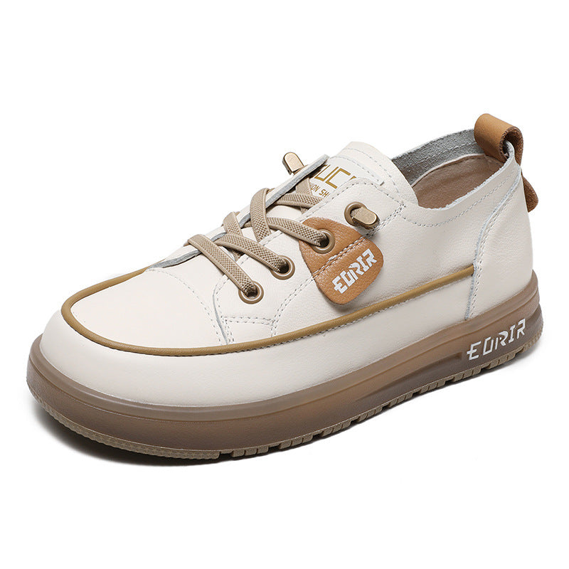 Women Fashion Leather Flat Slip-on Casual Shoes Newgew Shoes
