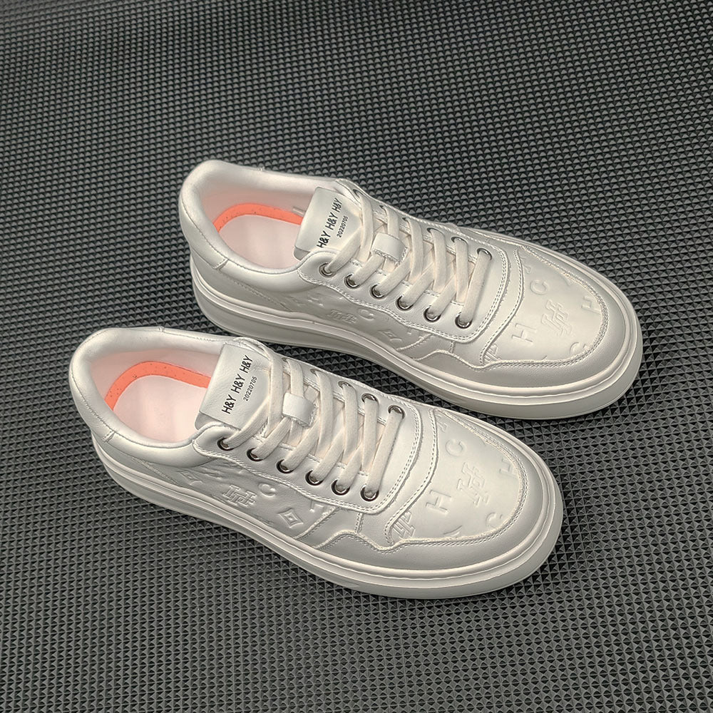 Men Minimalist Fashion Leather Flat Casual Shoes Newgew Shoes