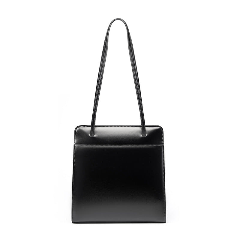 Women Minimalist Retro Leather Shoulder Tote Bag Newgew Shoes