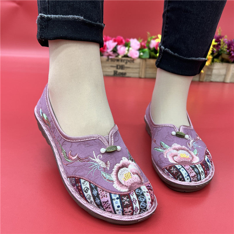 Women's Chinese Style Old Beijing Cloth Mother Canvas Shoes Newgew