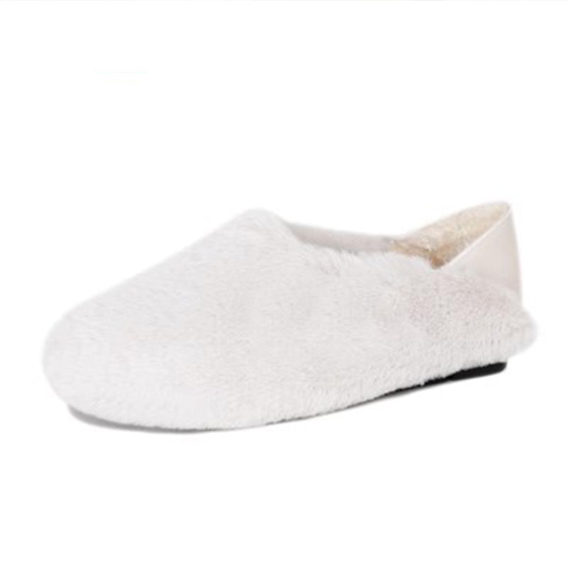 Women Soft Flat Casual Fur Shoes Newgew Shoes