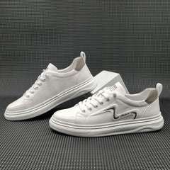 Men Fashion Minimalist Leather Flat Casual Shoes Newgew Shoes