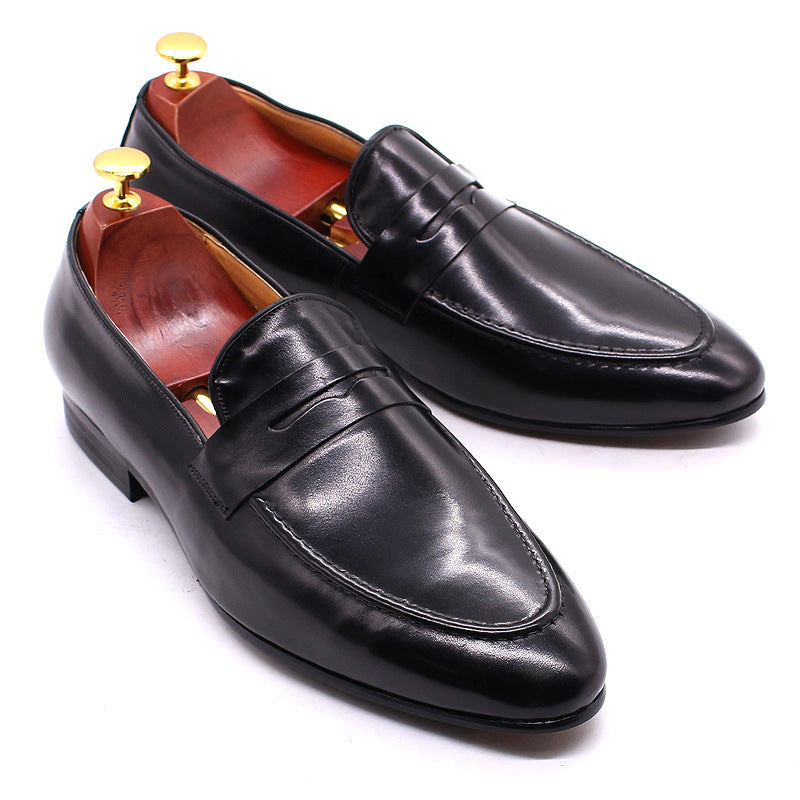 Men Cowhide Casual Leather Retro Loafers Newgew Shoes