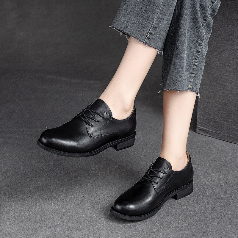 Women Classic Leather Solid Dress Shoes Newgew Shoes