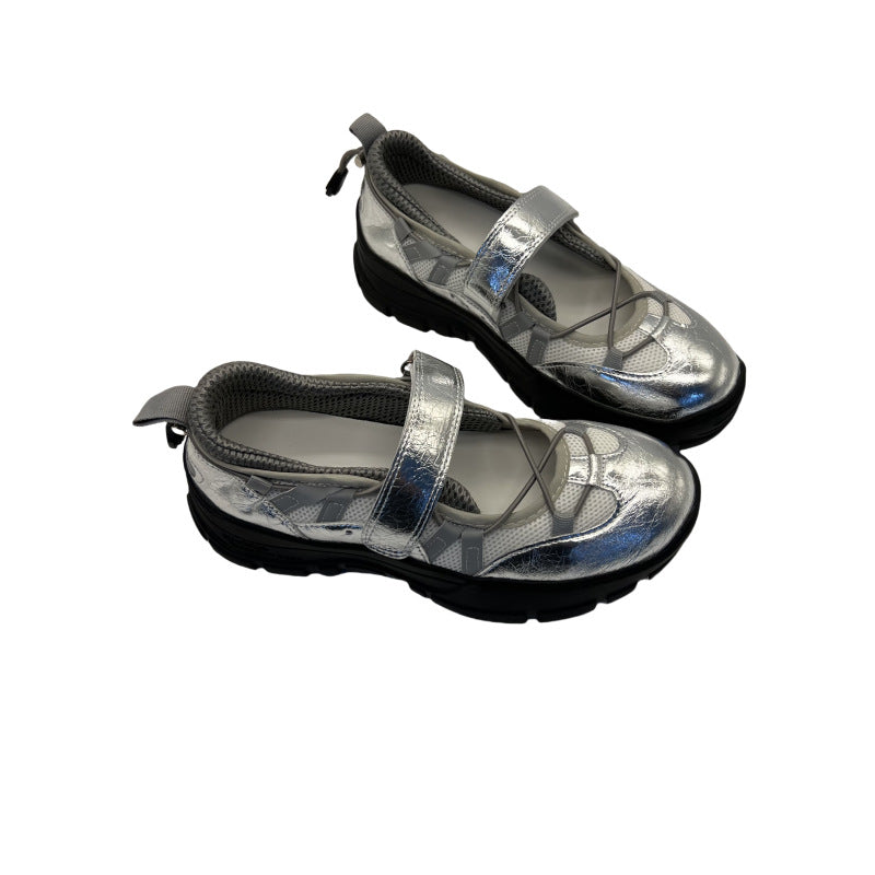 Mary Jane Velcro Ballet Sneakers Newgew