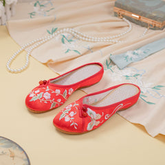 Women's Satin Retro Cheongsam Han Chinese Clothing Sandals Newgew