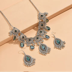 Vintage Nepal Style Necklace+Earrings Newgew