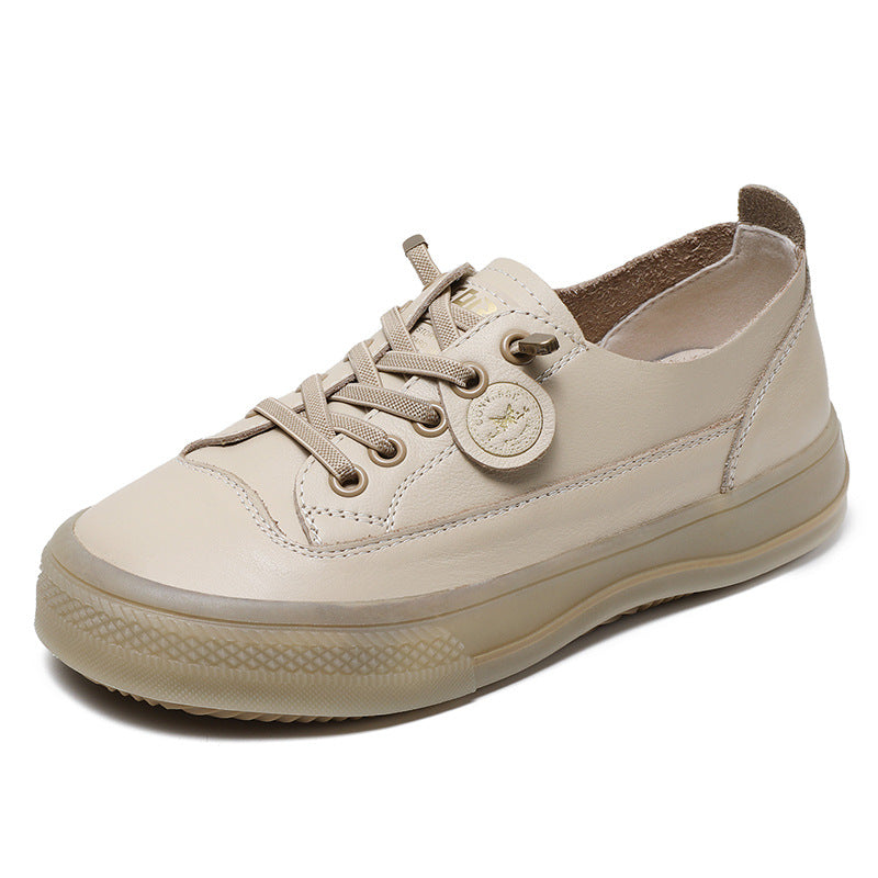 Women Fashion Minimalist Leather Flat Casual Shoes Newgew Shoes