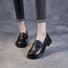 Women Casual Classic Minimalist Leather Loafers Newgew Shoes