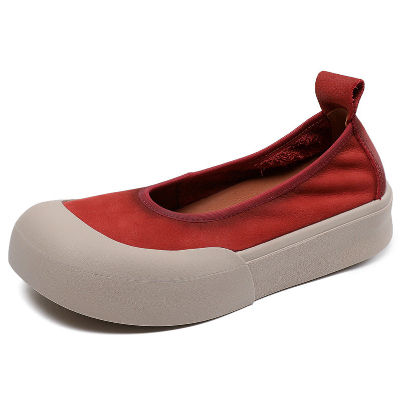 Women Soft Leather Minimalist Casual Flats Newgew Shoes