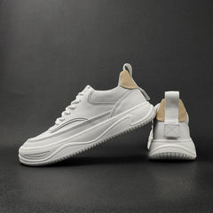 Men Minimalist Patchwork Leather Flat Casual Shoes Newgew Shoes