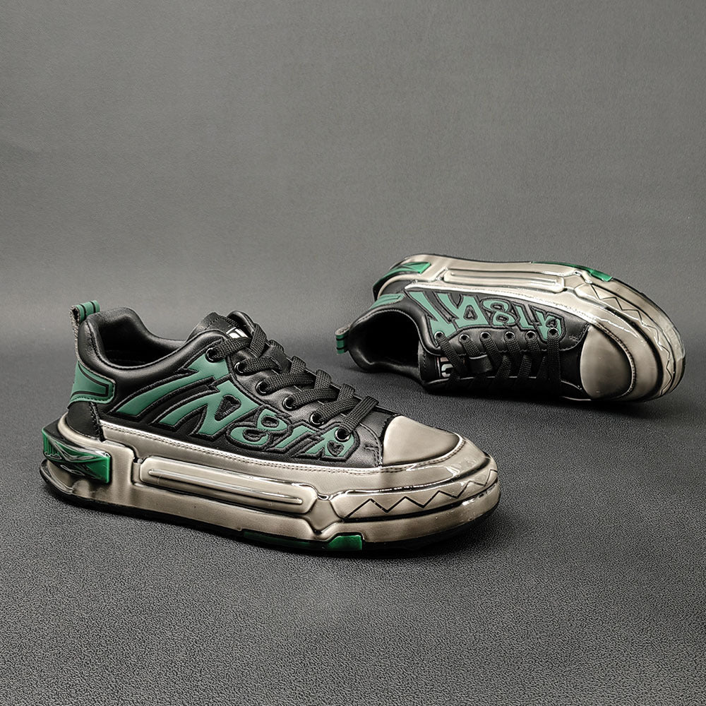 Men Stylish Fashion Leather Thick Soled Casual Shoes Newgew Shoes