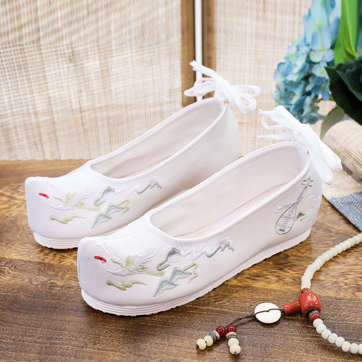 Bow Antique Embroidered For Han Chinese Canvas Shoes Newgew