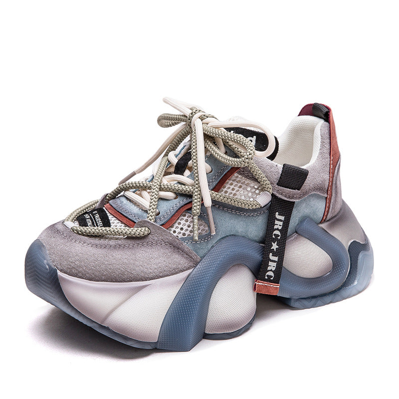 Women Color Matching Breathable Platform Dad Shoes Newgew Shoes