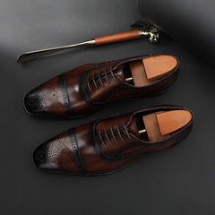 Men Handmade Classic Cowhide Oxford Shoes Newgew Shoes