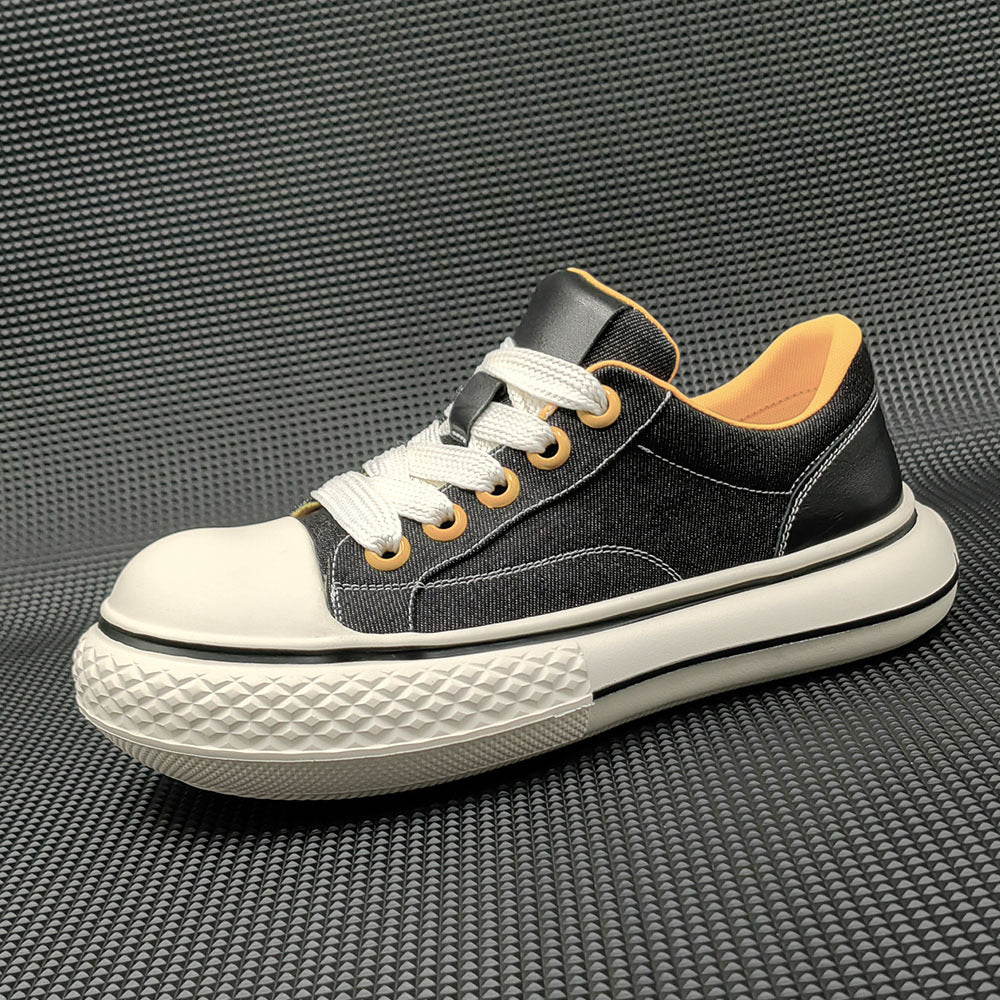 Men Minimalist Fashion Denim Canvas Casual Sneakers Newgew Shoes