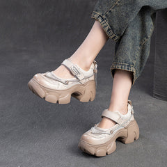 Women Breathable Mesh Casual Chunky Platform Sandals Newgew Shoes