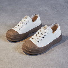 Women Minimalist Fashion Flat Soft Leather Casual Shoes Newgew Shoes