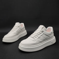 Men Minimalist Embossed Leather Casual Shoes Newgew Shoes