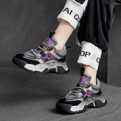 Women Retro Patchwork Casual Platform Dad Sneakers Newgew Shoes