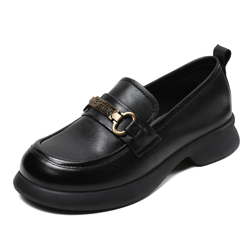 Women Spring Minimalist Soft Leather Casual Loafers Newgew Shoes